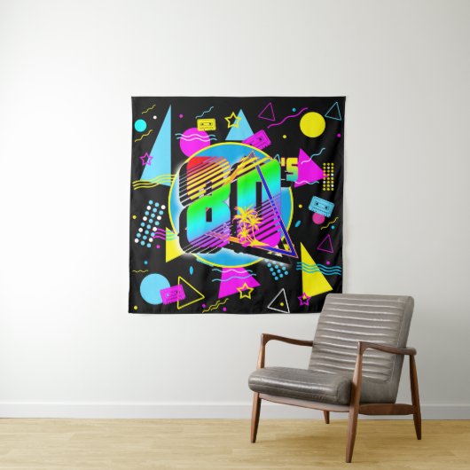 80年代のレトロヴィンテージスタイル タペストリー (インサイチュ)