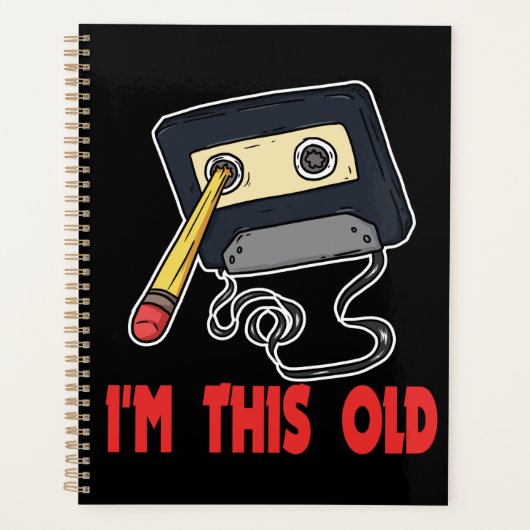 80年代のレトロヴィンテージ私は今の古い プランナー手帳 (正面)