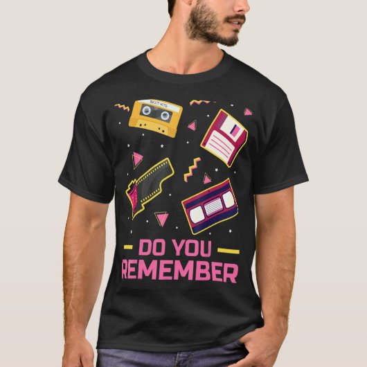 80年代のレトロ衣装テーマパーティー衣装90年代P Tシャツ (正面)