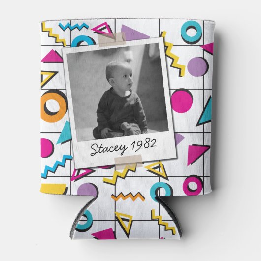 80年代のレトロ40歳の誕生日ヴィンテージ写真 缶クーラー (正面)