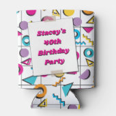 80年代のレトロ40歳の誕生日ヴィンテージ写真 缶クーラー (裏面)