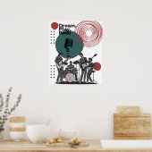 80年代のロックバンドのポスター ポスター (キッチン)