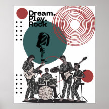 80年代のロックバンドのポスター
