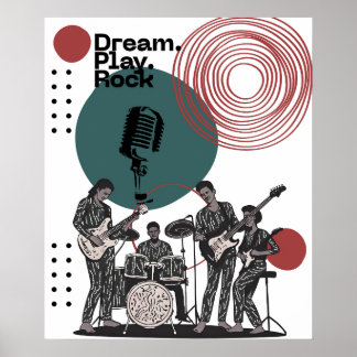 80年代のロックバンドのポスター ポスター