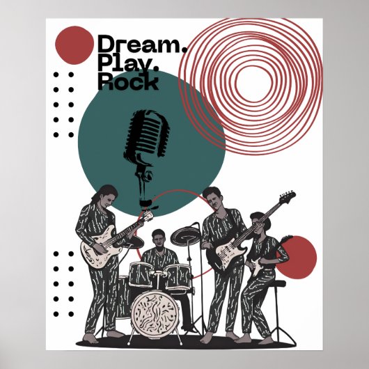 80年代のロックバンドのポスター ポスター (正面)