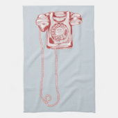 80年代のロータリダイヤル電話 キッチンタオル (縦)