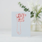 80年代のロータリダイヤル電話 ポストカード (スタンド正面)