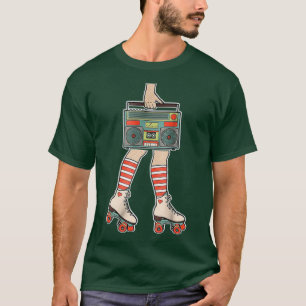 80年代のローラーシューズ ヴィンテージ ローラー スケーティング ディスコ Tシャツ