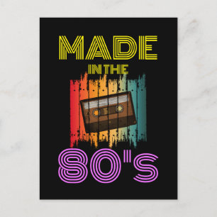80年代のヴィンテージカセットテープ ポストカード
