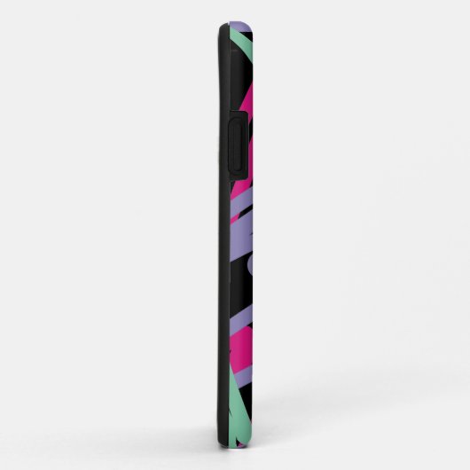 80年代のヴィンテージカラーがメドレアートを飛び交ポップ・アートのう Case-Mate iPhoneケース (裏面/右)