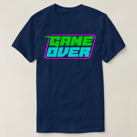 80年代のヴィンテージ80年代のネオン・レトロ・ビデオを巡るゲーム Tシャツ (デザイン正面)