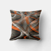 80年代のヴィーブはオレンジと灰色の層状カーフを燃やした クッション (裏面)