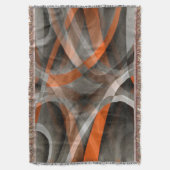 80年代のヴィーブはオレンジと灰色の層状カーフを燃やした スローブランケット (正面縦)