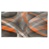 80年代のヴィーブはオレンジと灰色の層状カーフを燃やした 枕カバー (正面左)