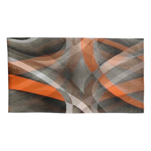 80年代のヴィーブはオレンジと灰色の層状カーフを燃やした 枕カバー (裏面-右)