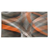 80年代のヴィーブはオレンジと灰色の層状カーフを燃やした 枕カバー (正面右)