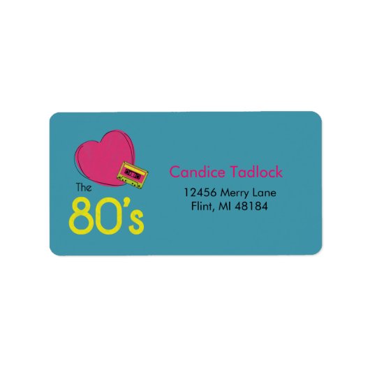 80年代の住所 シール (正面)