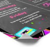 80年代の先生スタッフの評価の週テンプレート ポスター (角)