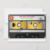 80年代の刺激を受けたな誕生日 招待状 (正面)