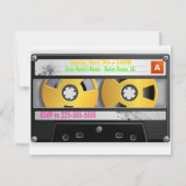 80年代の刺激を受けたな誕生日 招待状 (裏面)