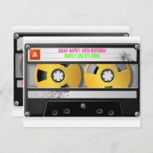 80年代の刺激を受けたな誕生日 招待状 (正面/裏面)