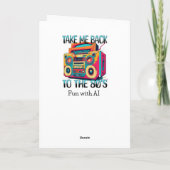 80年代の友情を思い出す カード (裏面)