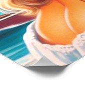 80年代の夏の女性 ポスター (角)
