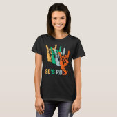 80年代の女性ヴィンテージレトロ90年代80年代の女性コスチューム Tシャツ (正面フル)