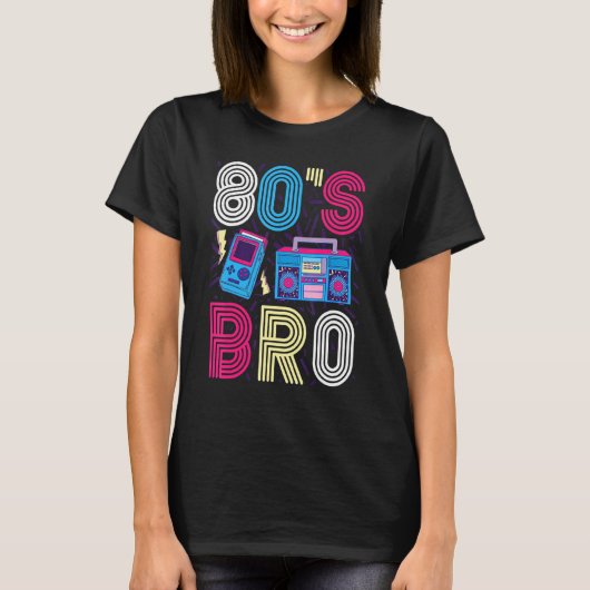 80年代の女性男性私の80年代のBro衣装P Tシャツ (正面)