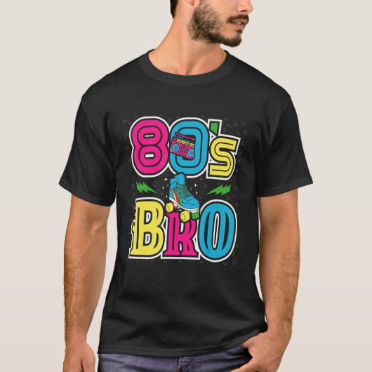 80年代の女性男性私の80年代のBro衣装P Tシャツ (正面)