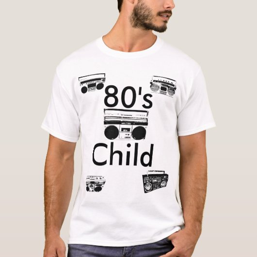 80年代の子供の人のT Tシャツ (正面)
