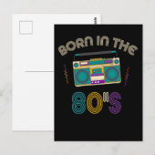 80年代の旧校音楽 1980年代誕生日パーティー ポストカード (正面/裏面)