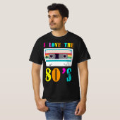 80年代の明るいネオンカラーが大好き Tシャツ (正面フル)