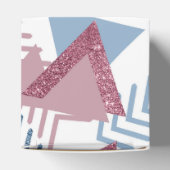 80年代の月抽象芸術 |ほこりっぽいメイブピンクとブルー フェイバーボックス (上部)