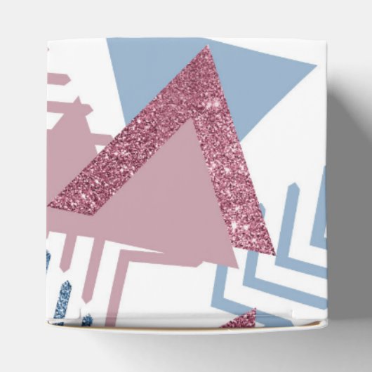 80年代の月抽象芸術 |ほこりっぽいメイブピンクとブルー フェイバーボックス (上部)