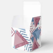 80年代の月抽象芸術 |ほこりっぽいメイブピンクとブルー フェイバーボックス (オープン)