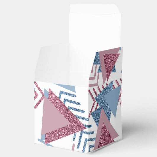 80年代の月抽象芸術 |ほこりっぽいメイブピンクとブルー フェイバーボックス (オープン)