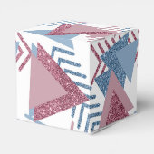 80年代の月抽象芸術 |ほこりっぽいメイブピンクとブルー フェイバーボックス (裏面サイド)