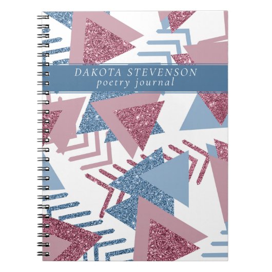 80年代の月抽象芸術 | Dusty MauveとBlue Poets ノートブック (正面)