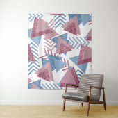 80年代の月面抽象 | ダスティーなマウベとブルー タペストリー (インサイチュ)