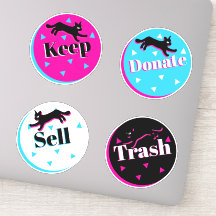 80年代の猫黒ピンク幾何学的なコンマリ組織