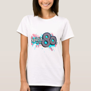 『80年代の精神』の女子数々のブルースのロゴ Tシャツ