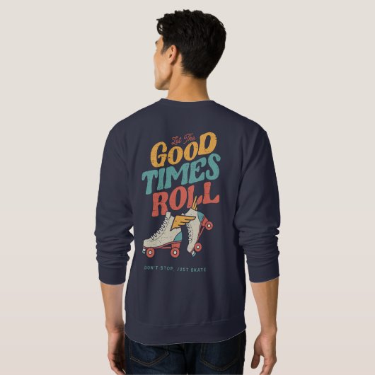80年代の良い時転が間のレトロを滑らせる スウェットシャツ (裏面フル)