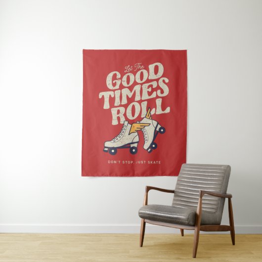 80年代の良い時転が間のレトロを滑らせる タペストリー (インサイチュ)