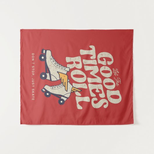 80年代の良い時転が間のレトロを滑らせる タペストリー (正面(横))