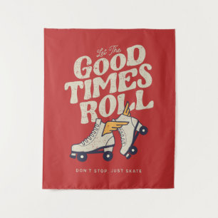 80年代の良い時転が間のレトロを滑らせる タペストリー