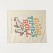 80年代の良い時転が間のレトロを滑らせる タペストリー (正面(横))