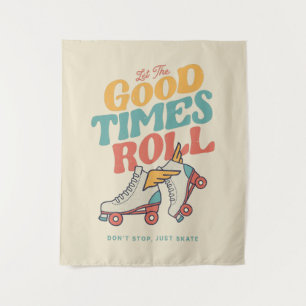 80年代の良い時転が間のレトロを滑らせる タペストリー