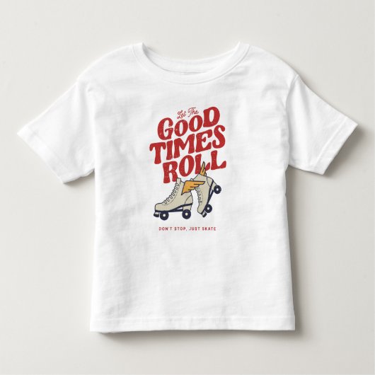 80年代の良い時転が間のレトロを滑らせる トドラーTシャツ (正面)