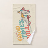 80年代の良い時転が間のレトロを滑らせる バスタオルセット (ハンドタオル)